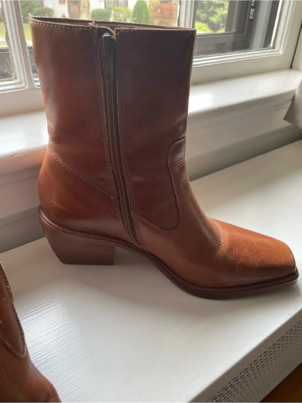 Classic Women's Brown Leather Ankle Boots